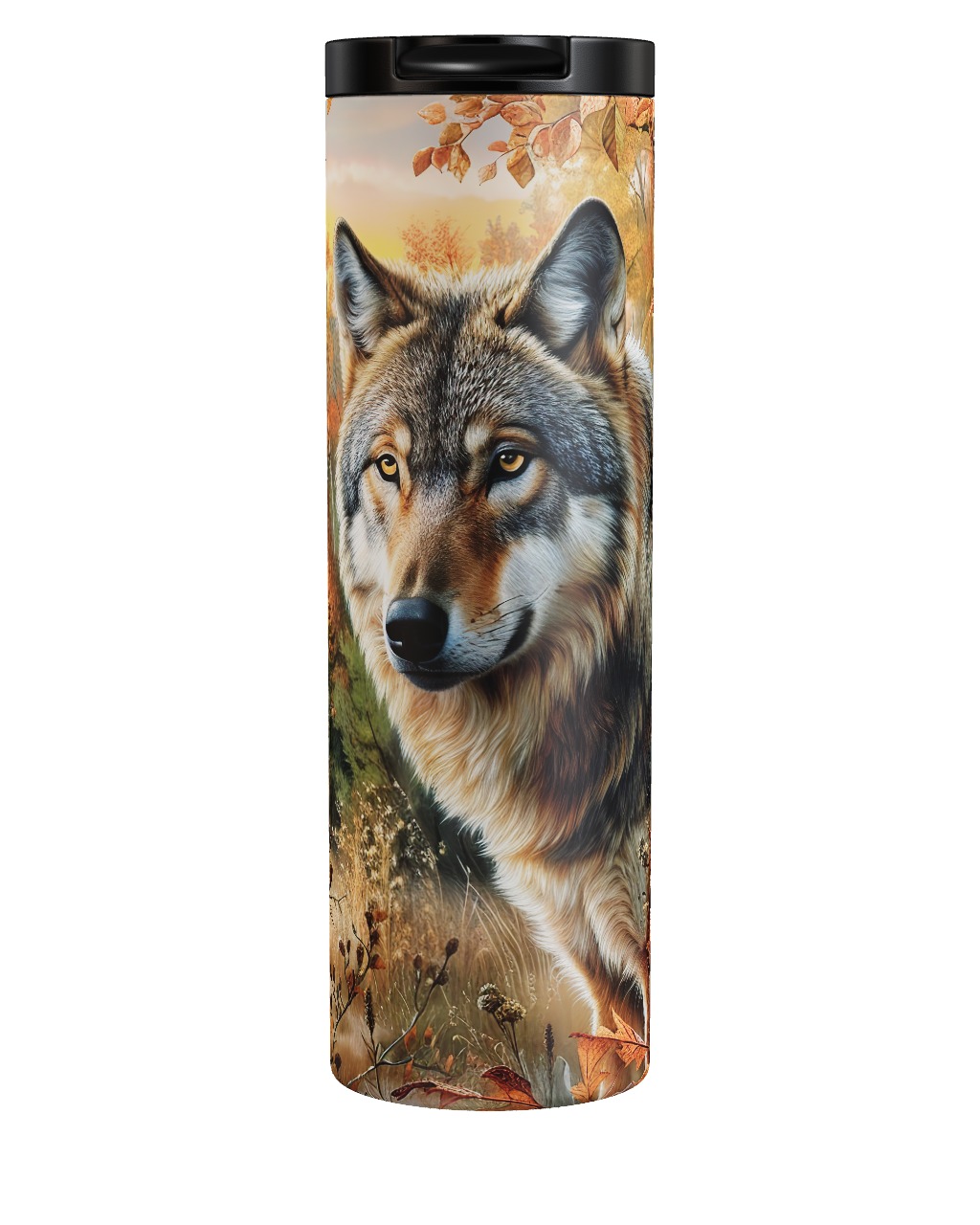 Forest Wolf Portrait Tumbler