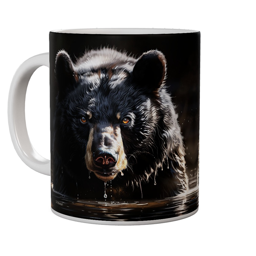 Black Bear In Water Mug