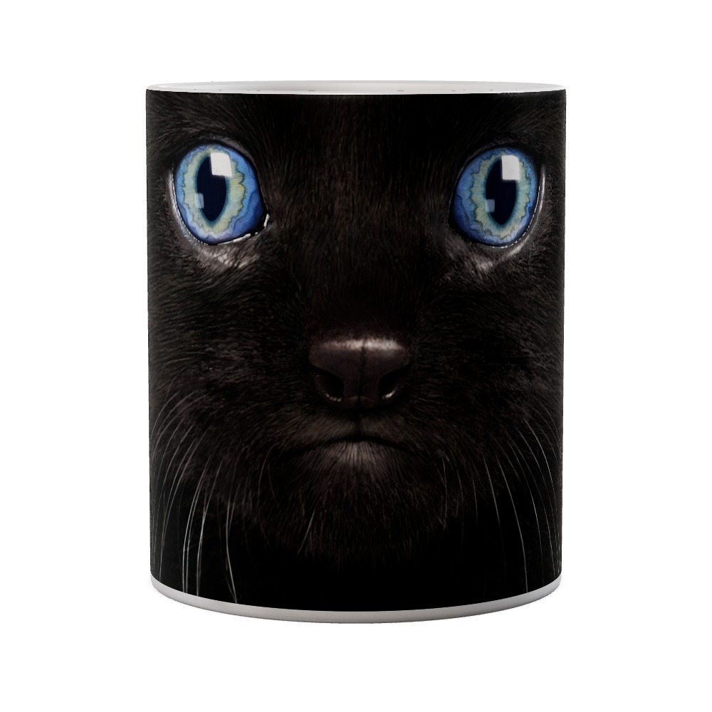 Black Kitten Big Face Mug