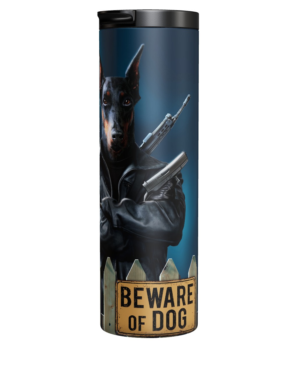 Beware Of Dog Dobermann Tumbler