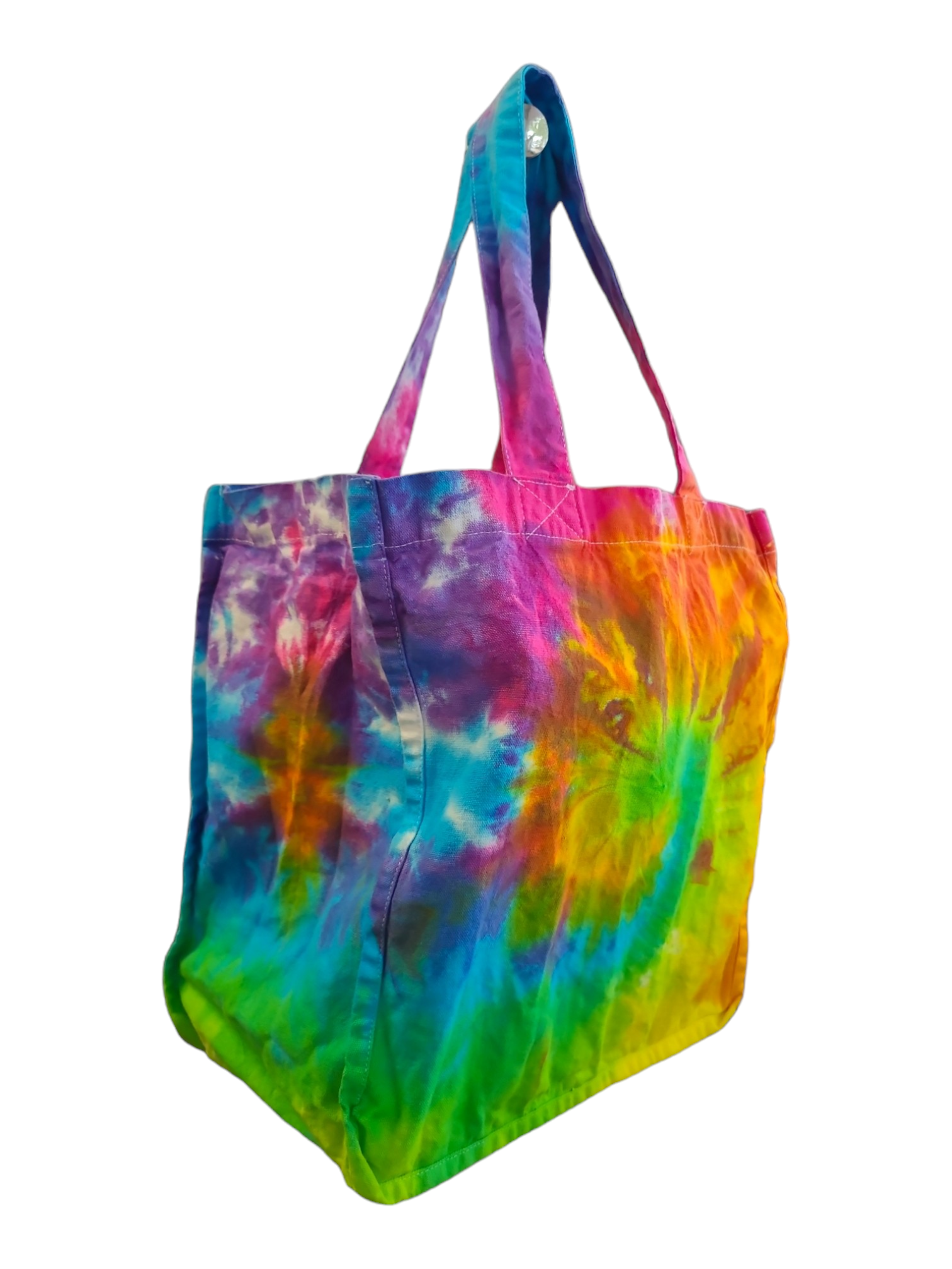 Tie Dye Tote Bag Swirl Vivid Rainbow