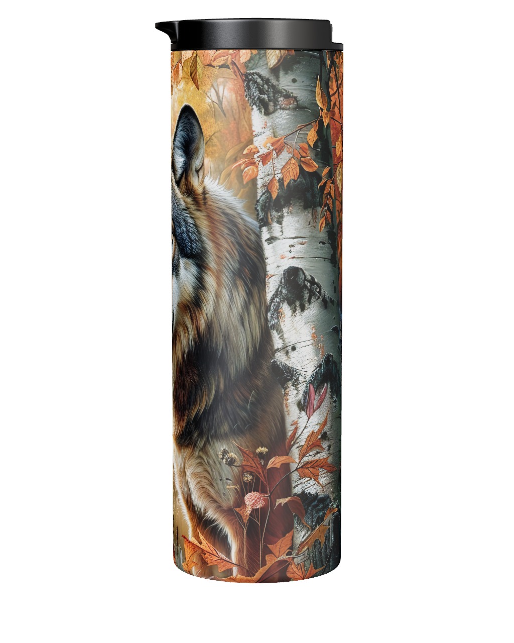 Forest Wolf Portrait Tumbler