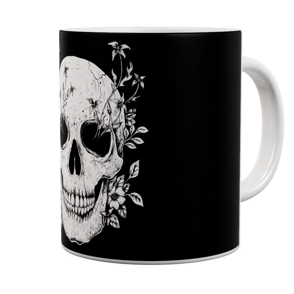 Floral Skull Mug