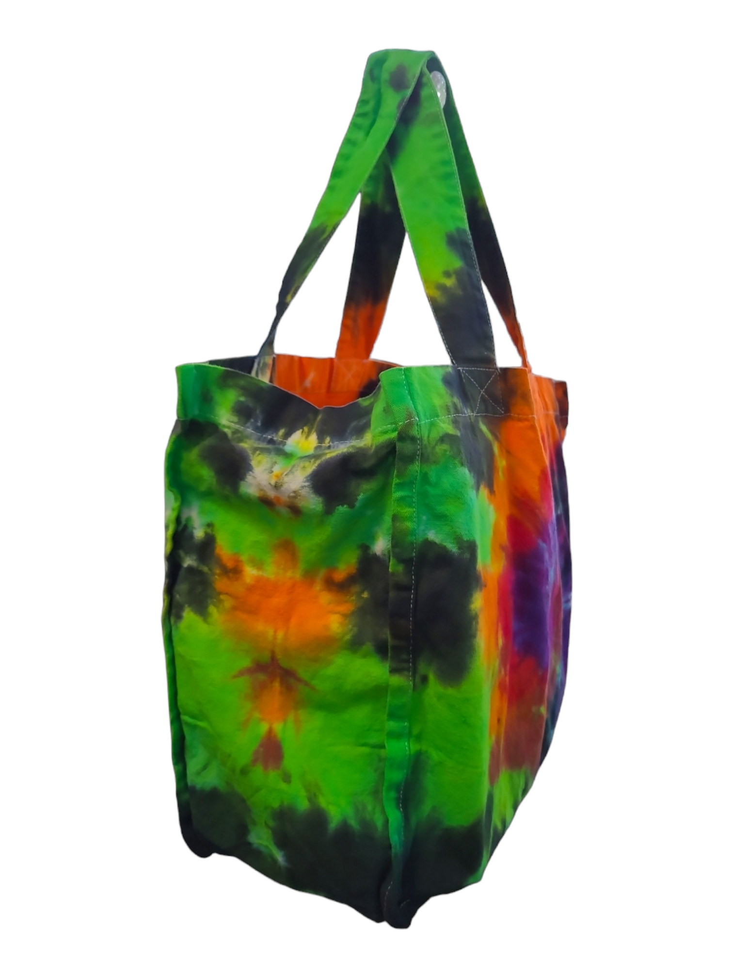 Tie Dye Tote Bag Swirl Electric Rainbow