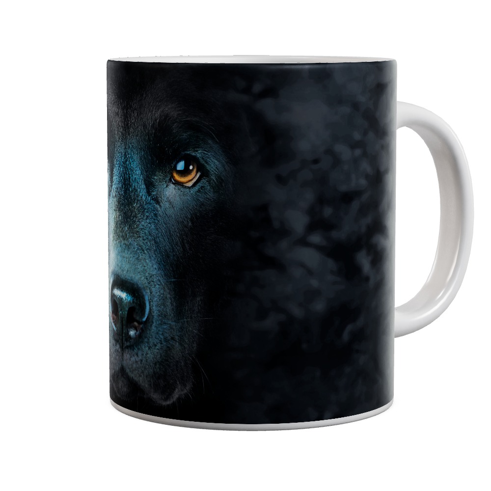 Black Labrador Big Face Mug