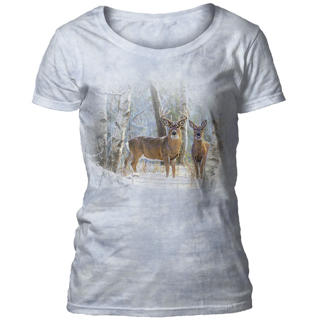 Winter's Beauty Deer Women's Scoop T-shirt