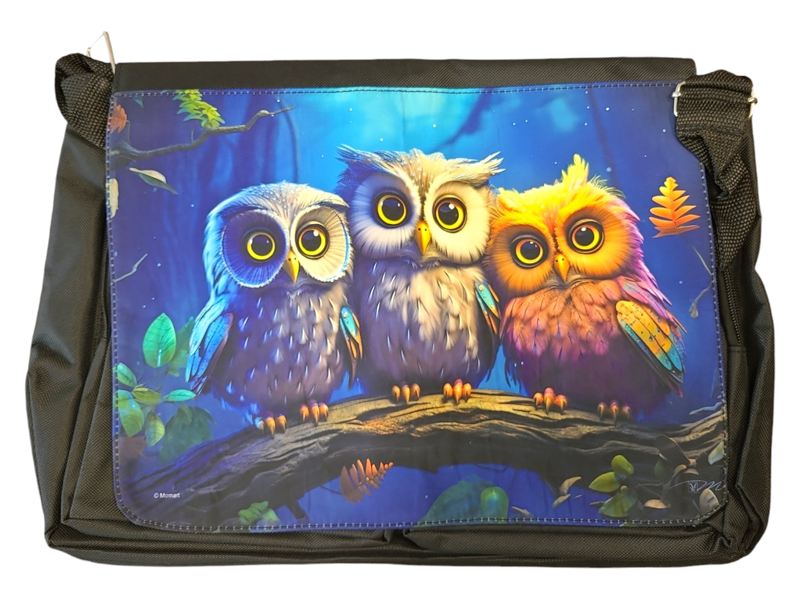 3 Owls On Branches - Messenger Bag Big