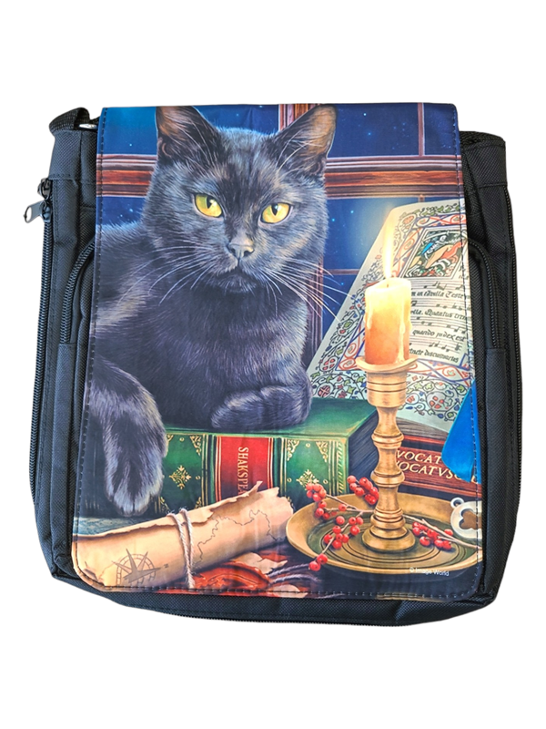 Black Cat By Candlelight - Messenger Bag Small