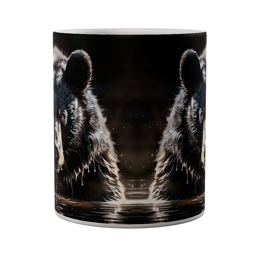 Black Bear In Water Mug