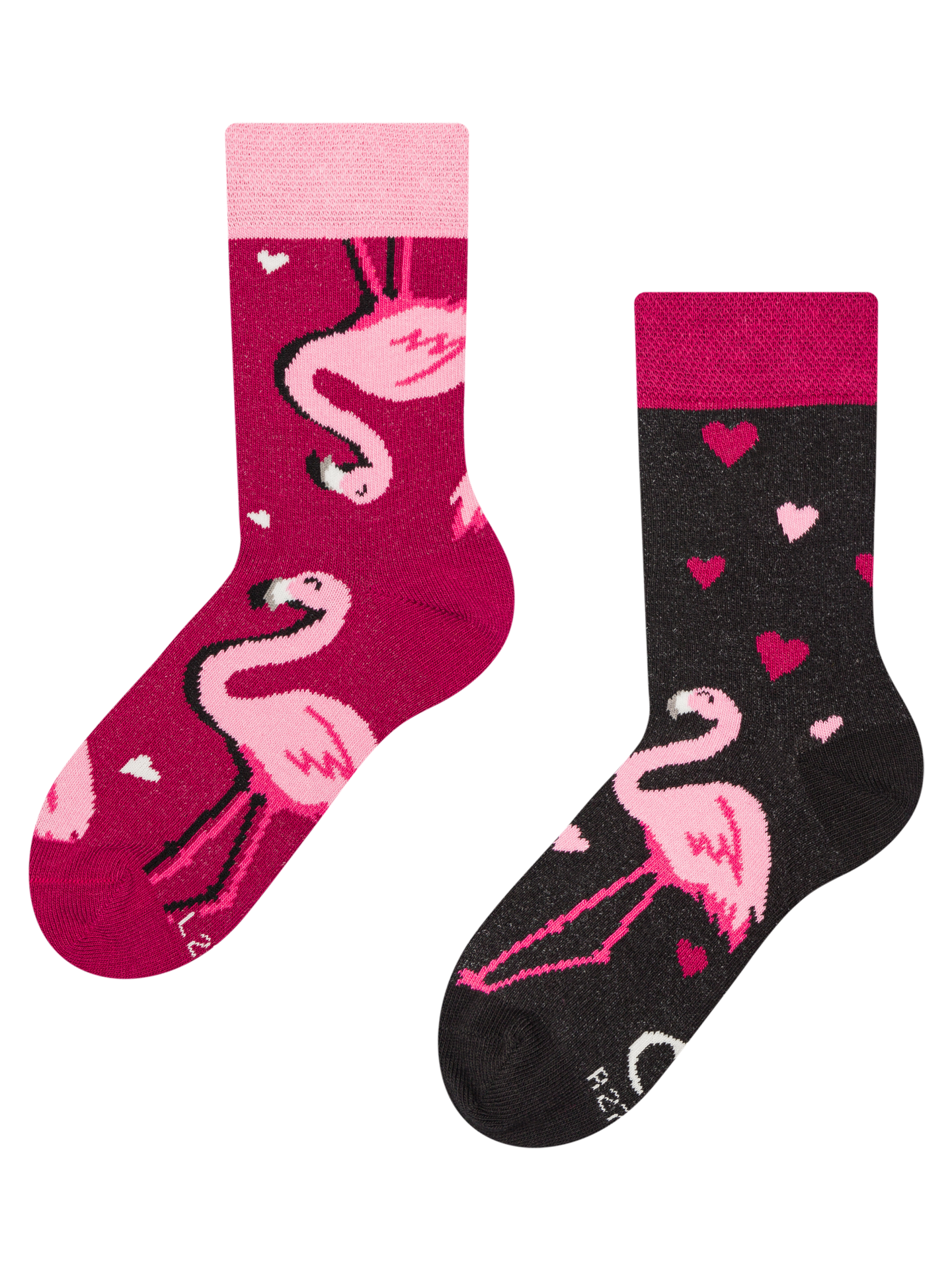 Regular KIDS Socks Flamingos & Hearts