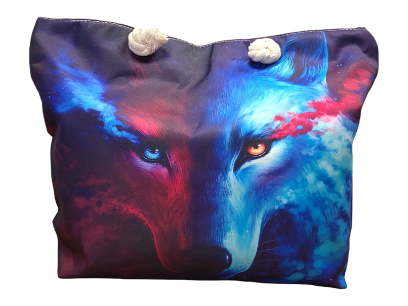 Where Light And Dark Meet - Wolves - Beach Bag