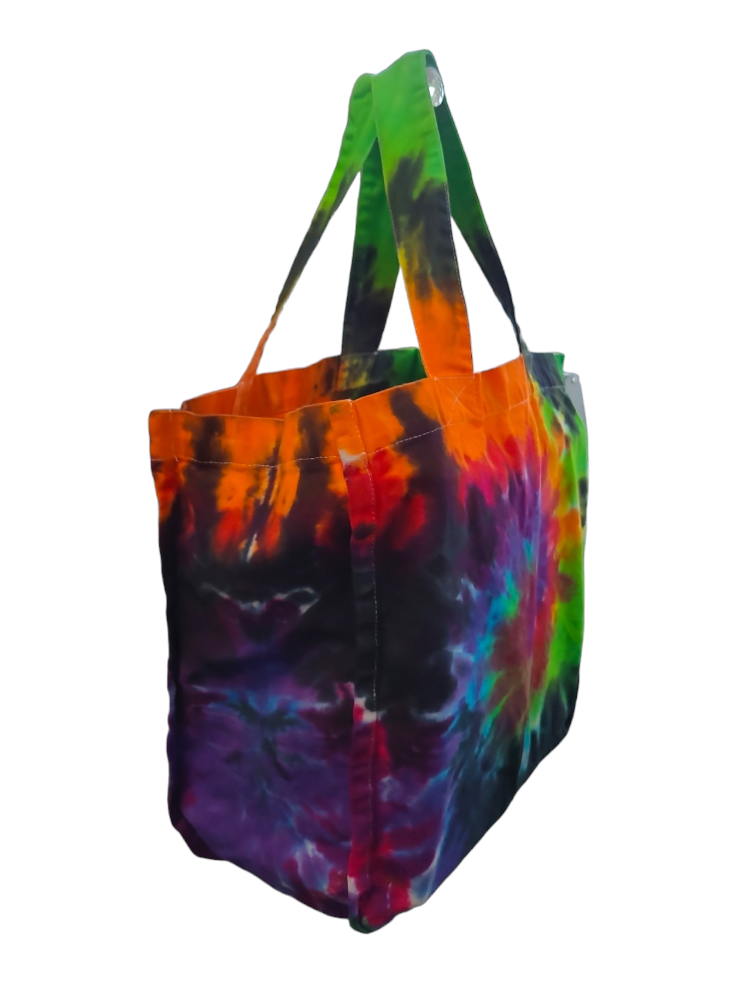 Tie Dye Tote Bag Swirl Electric Rainbow