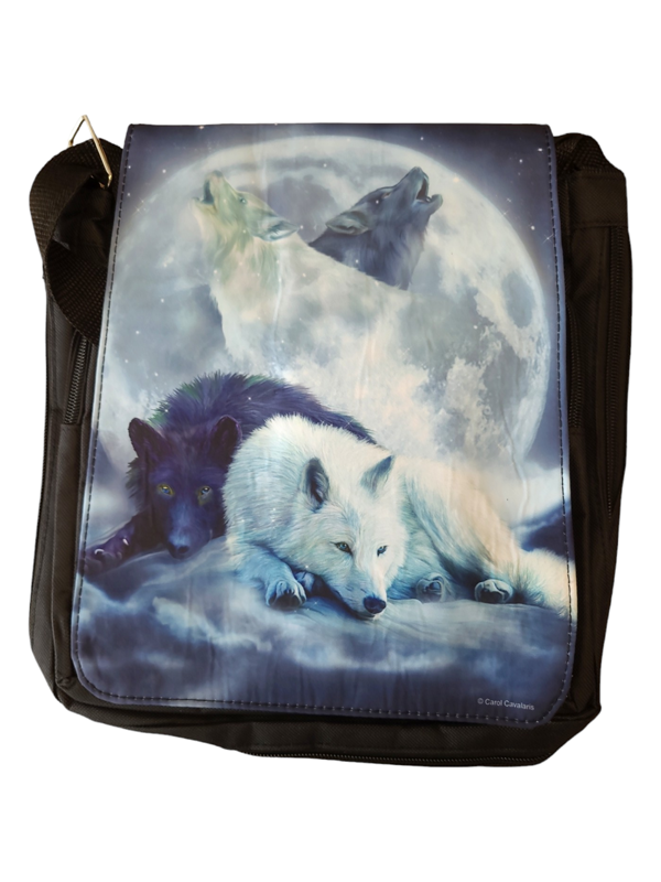 Yin Yang Wolf Mates - Messenger Bag Small