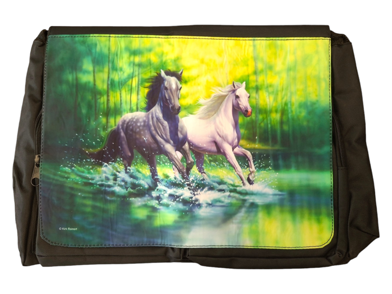 Spring Morning - Horses - Messenger Bag Big