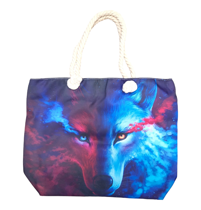 Where Light And Dark Meet - Wolves - Beach Bag