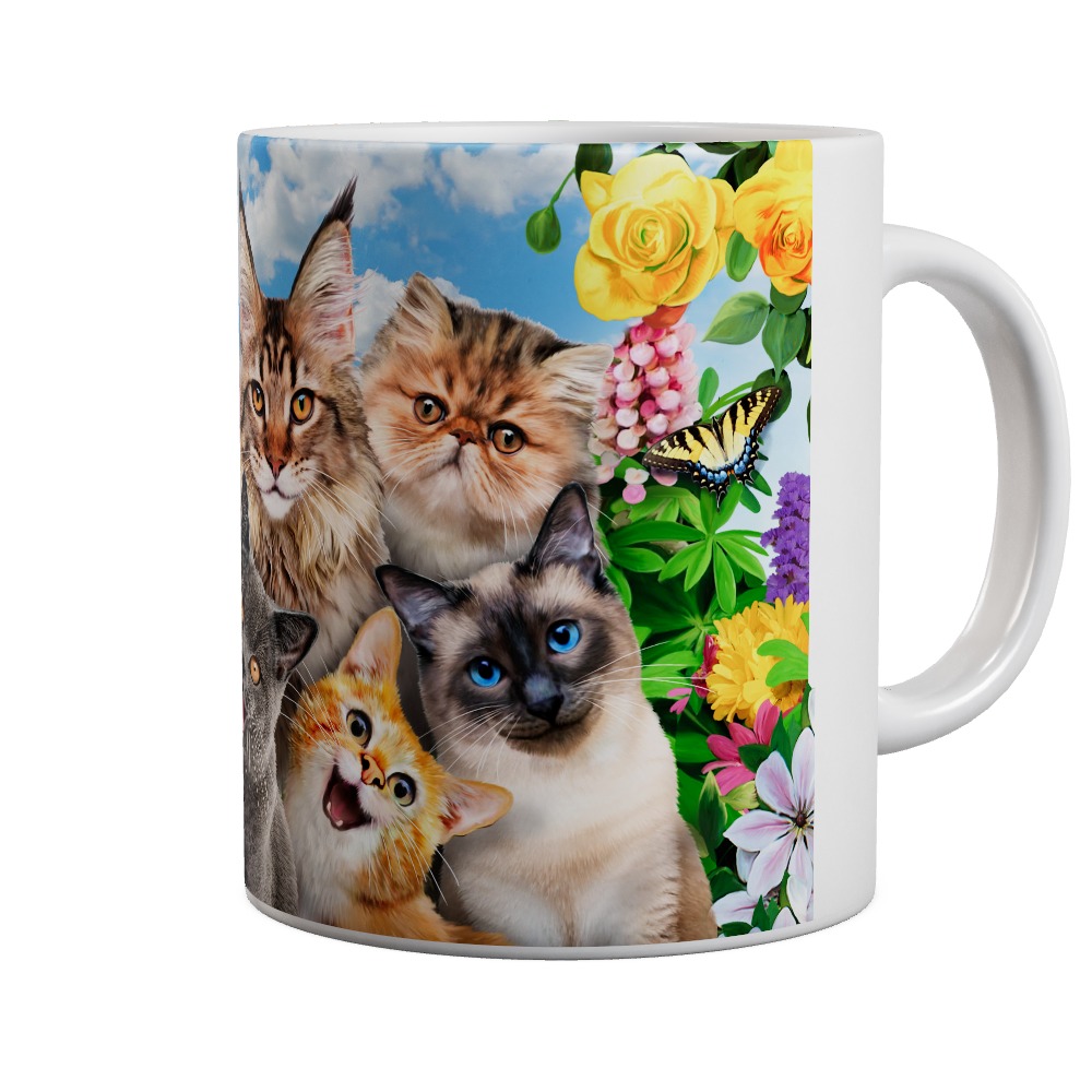 Feline Friends Selfie Mug