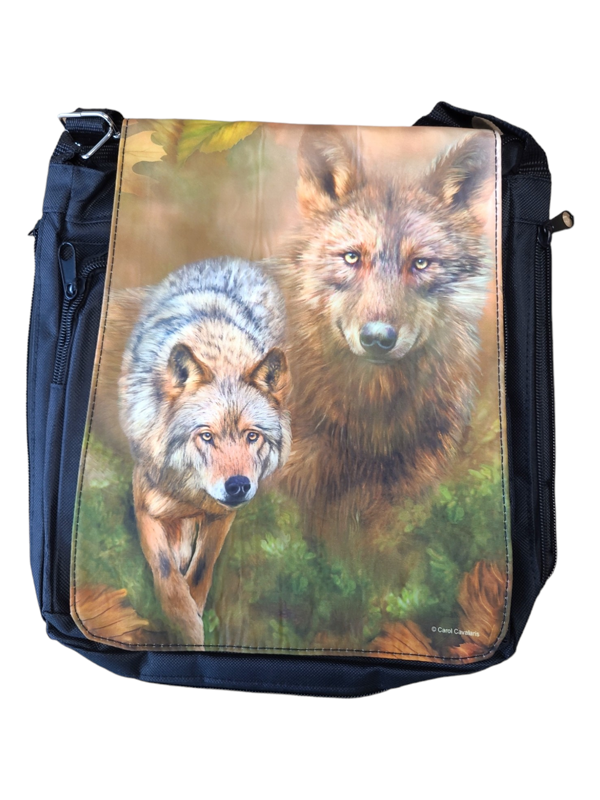 Wolf In Autumn - Messenger Bag Small