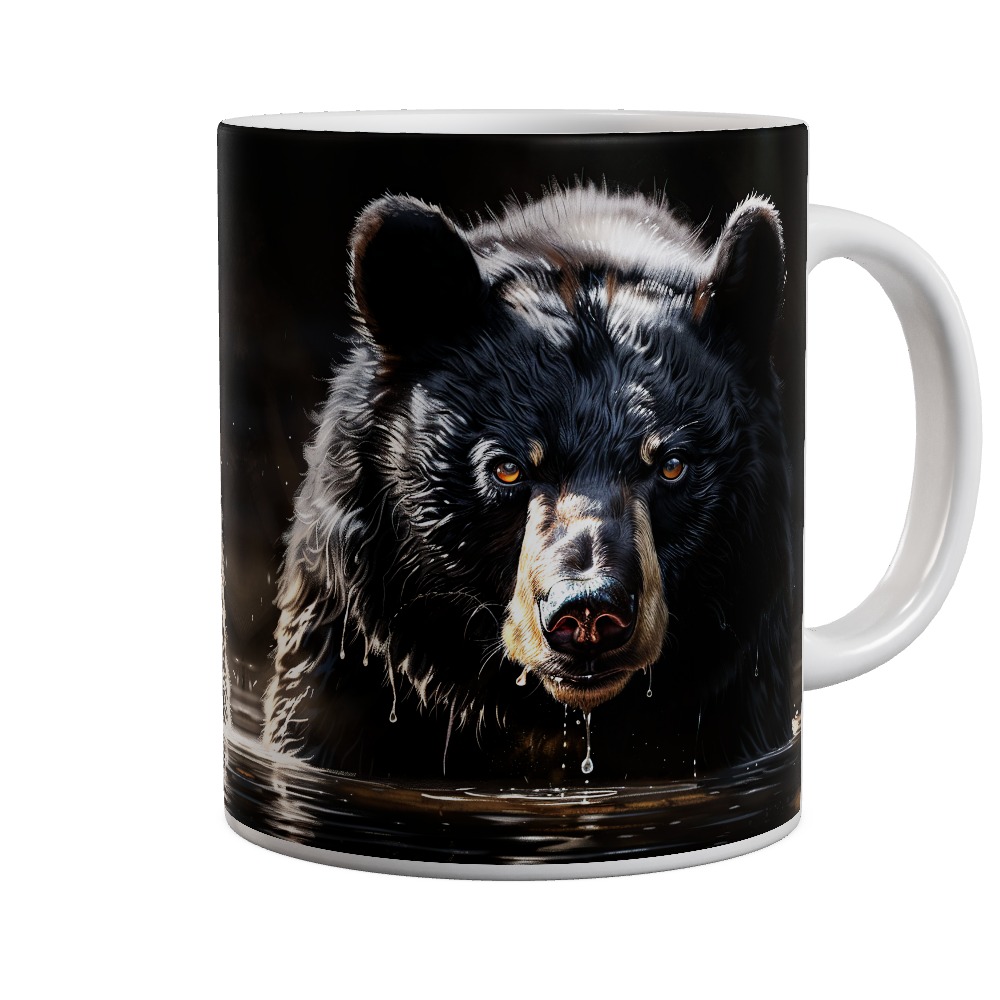 Black Bear In Water Mug