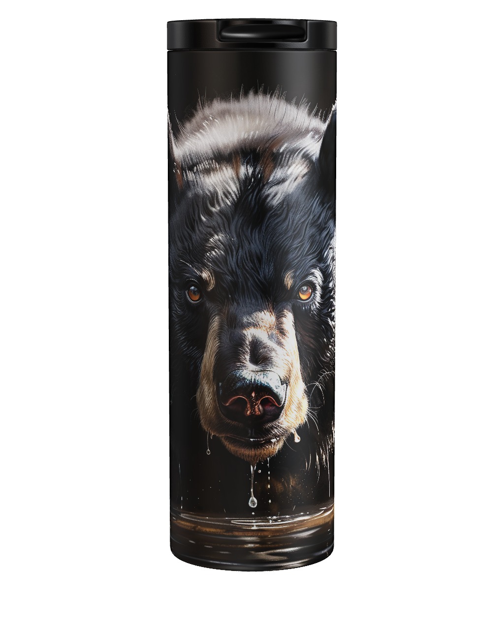 Black Bear In Water Tumbler