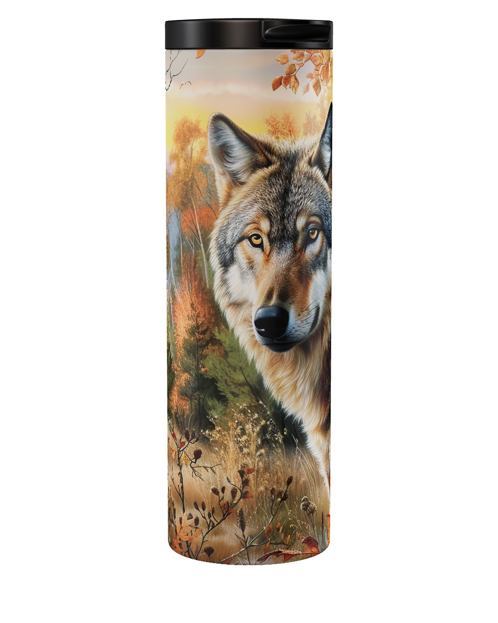 Forest Wolf Portrait Tumbler