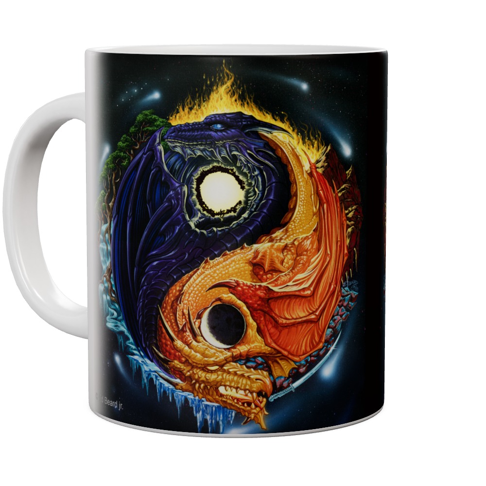 Yin Yang Dragon Mug