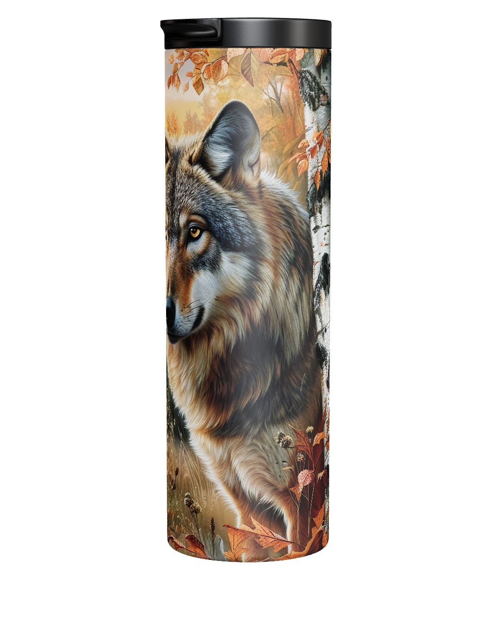 Forest Wolf Portrait Tumbler