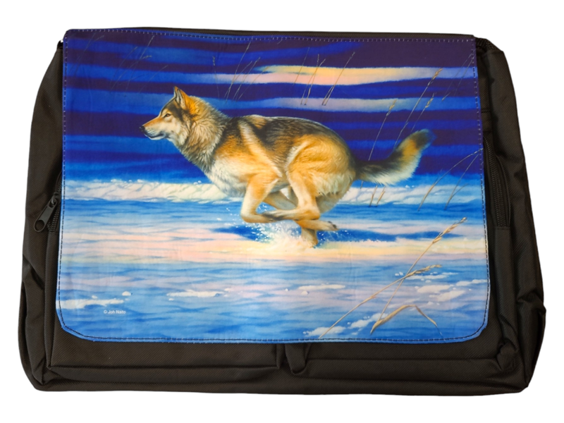 Wolf Snow Beat - Messenger Bag Big