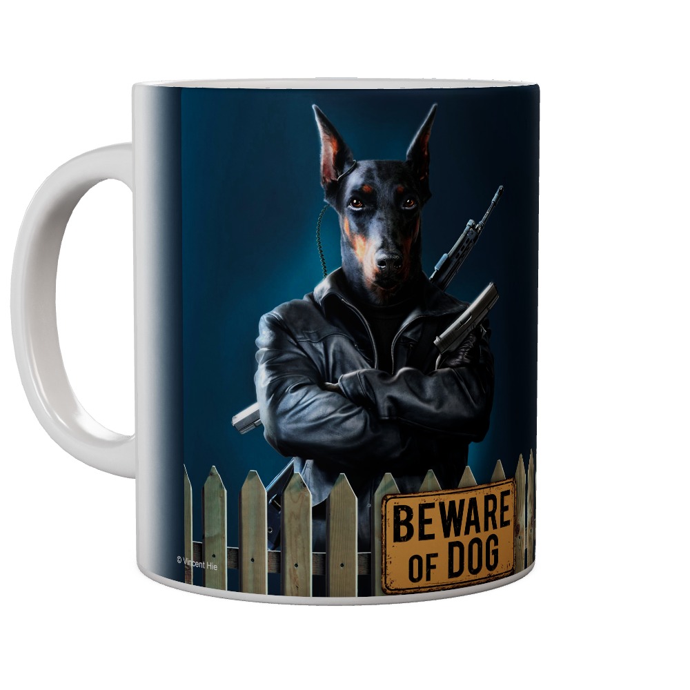 Beware Of Dog - Dobermann Mug