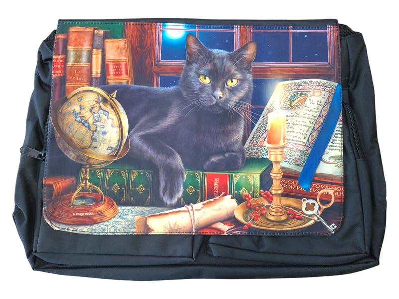 Black Cat By Candlelight - Messenger Bag Big