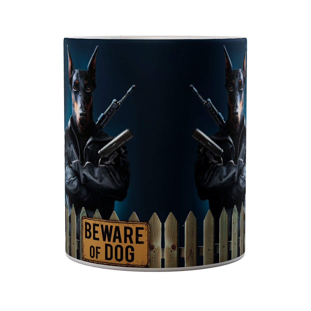 Beware Of Dog - Dobermann Mug