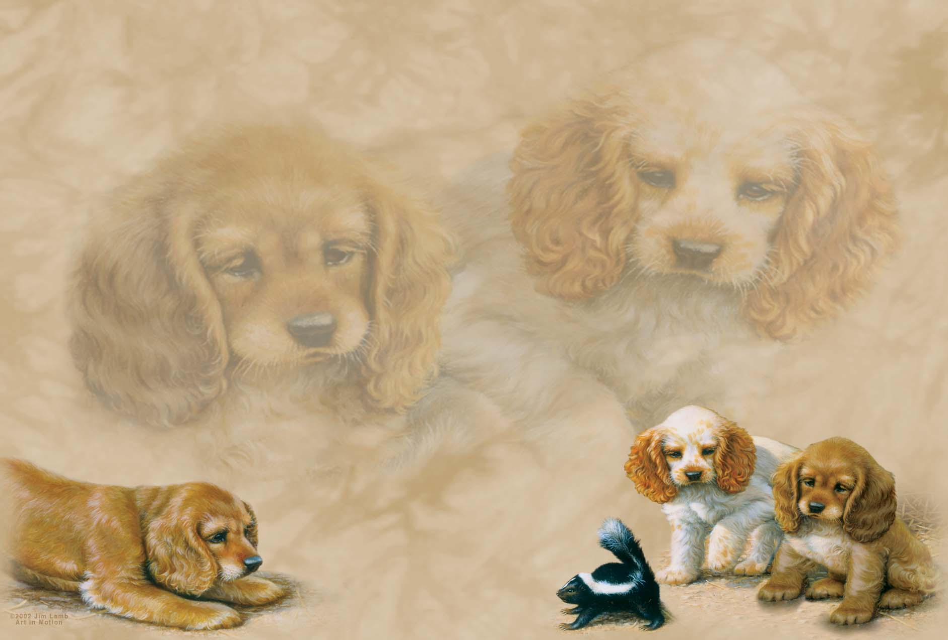 Spaniels - Dog - Photo Frame With Cards