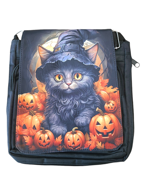 Black Cat Pumpkins - Messenger Bag Small