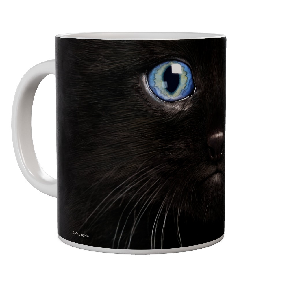 Black Kitten Big Face Mug