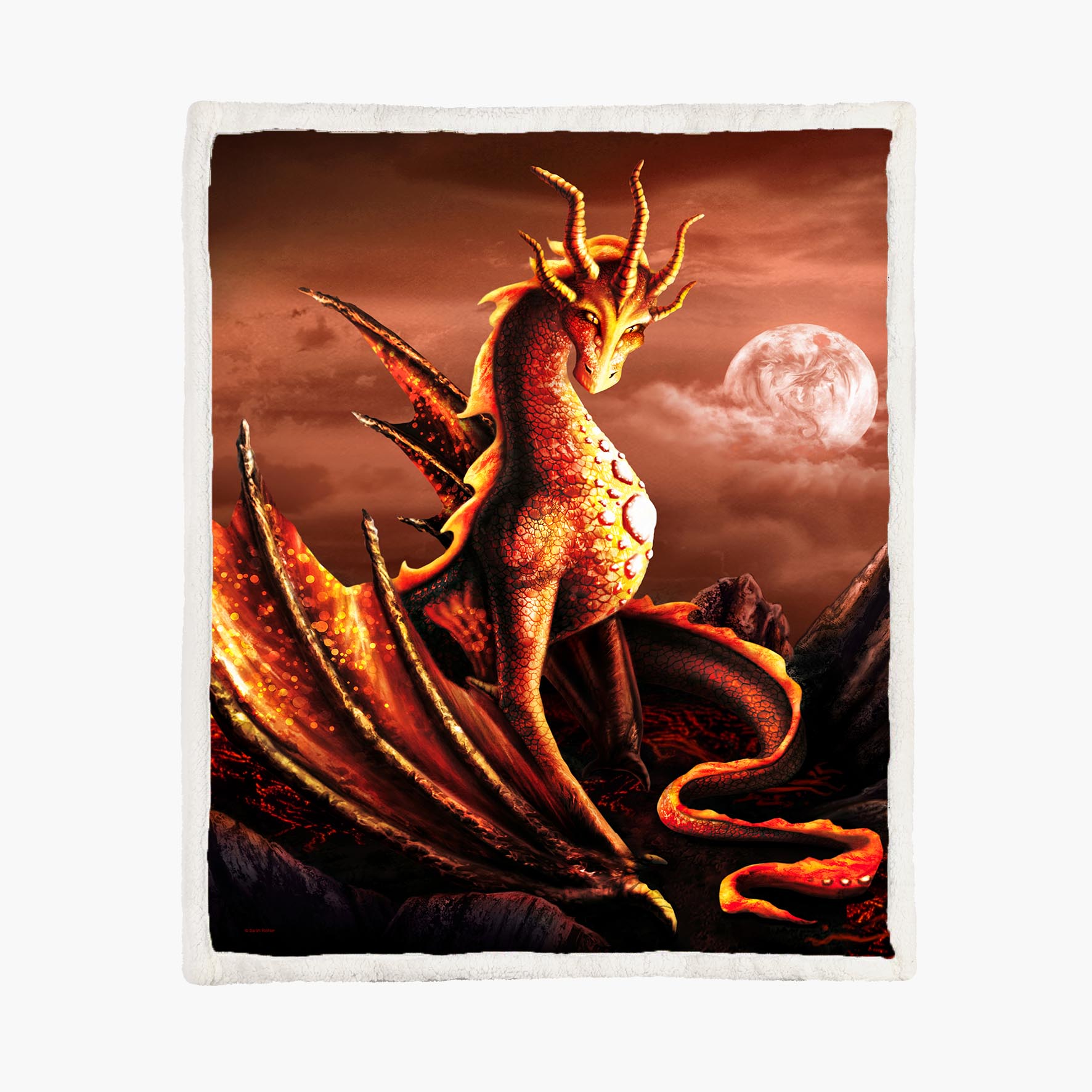 Dragon Alessa - Size L - 150x200cm - Fleece Blanket