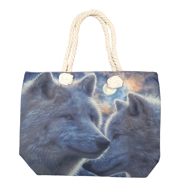 Moonlight Mates - Wolves - Beach Bag